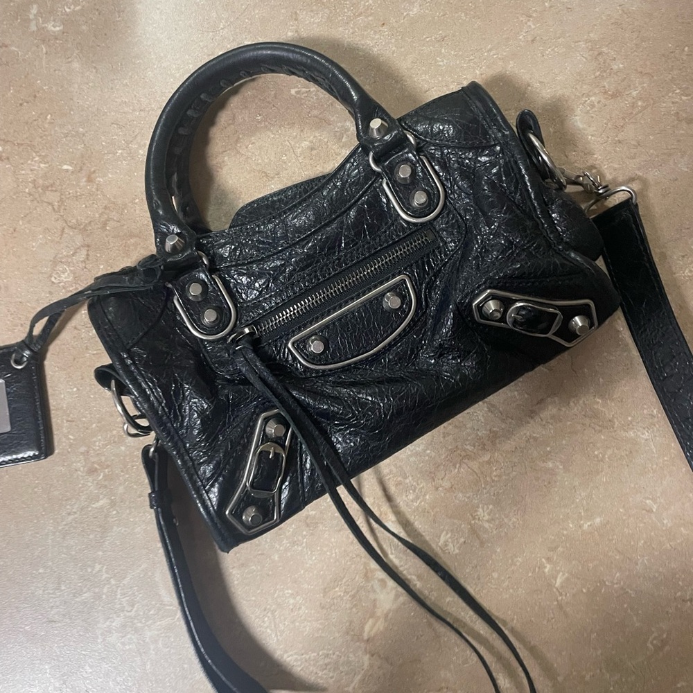 Balenciaga Black Mini Motorcycle City Bag - Picture 2 of 16